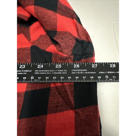 Club Room Shirt Men’s XXL Flannel Red/BLK Plaid Casual Button Down With Pocket - Picture 6 of 10